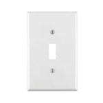 Placa de Interruptor De Interruptor De Pared Leviton de 1 Tomas, Mediana, Blanco